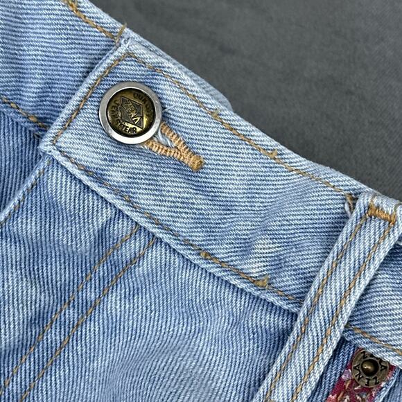 Vintage Zena Jean Shorts Women's Size 14 Denim Patchwork High Waist Mom Cotton - Picture 13 of 13